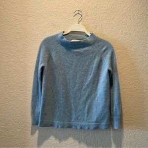 Ann Mashburn women 100% cashmere sky blue pullover sweater, XS